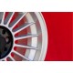 BMW Alpina 6x15 ET12 7x15 ET12 4x100 silver/black 1500-2000tii, 1502-2002tii, 3 E21, E30 cerchi wheels llantas jantes felgen