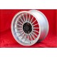 BMW Alpina 6x15 ET12 7x15 ET12 4x100 silver/black 1500-2000tii, 1502-2002tii, 3 E21, E30 cerchi wheels llantas jantes felgen