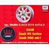 1 wheel Minilite 5.5x15 4x114.3 Triumph Saab Austin Healey Datsun MG MGB  MGB TR2 TR3 TR4 TR5 TR6 Saab 99 Datsun Roadste