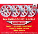 4 jantes Minilite 5.5x13 4x114.3 Austin Toyota Datsun 120  120 140 160 180 Toyota Corolla Starlet Carina Austin 1100 130