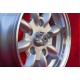 NSU Minilite 5.5x13 ET25 5x130 silver/diamond cut S 600 800   TT TTS, 110, 1200C, Wankelspider cerchi wheels jantes felgen llant