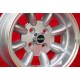 Fiat Minilite 7x13 ET-7 4x98 silver/diamond cut 124 Berlina, Coupe, Spider, 125, 131 wheel jante cerchio felgen llanta 