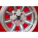 Fiat Minilite 7x13 ET-7 4x98 silver/diamond cut 124 Berlina, Coupe, Spider, 125, 131 wheel jante cerchio felgen llanta 