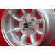 Fiat Minilite 7x13 ET-7 4x98 silver/diamond cut 124 Berlina, Coupe, Spider, 125, 131 wheel jante cerchio felgen llanta 