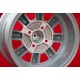 Fiat Minilite 7x13 ET-7 4x98 silver/diamond cut 124 Berlina, Coupe, Spider, 125, 131 wheel jante cerchio felgen llanta 
