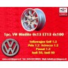 1 llanta Minilite 6x13 4x100 Opel Volkswagen BMW 1502  1502 1602 1802 2002 tii 3 E21 Kadett B-C Manta Ascona A-B GT Olym