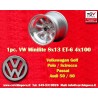 1 cerchio Minilite 8x13 ET-6 4x100 Opel Volkswagen BMW 1502  silver/diamond cut