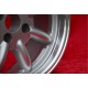 Volkswagen Minilite 7x15 ET5 4x100 silver/diamond cut 1502-2002, 1500-2000tii, 2000C CA CS, 3 E21, E30 cerchio wheel jante felge