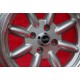 Volkswagen Minilite 7x15 ET5 4x100 silver/diamond cut 1502-2002, 1500-2000tii, 2000C CA CS, 3 E21, E30 cerchio wheel jante felge