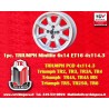 1 wheel Minilite 6x14 4x114.3 Triumph Saab MG MGB  MGB Triumph TR2-TR6 Saab 99 Toyota Corolla Starlet Carina silver/diam
