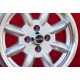 4 pcs. Ford Minilite 6x14 ET16 4x108 silver/diamond cut Escort Mk1-2, Capri, Cortina jantes