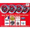 4 jantes Torq Thrust 7x15 5x114.3 Ford Mustang  Mustang Falcon Fairlane Torino Thunderbird Galaxie LTD anthracite/diamon