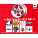 1 cerchio Torq Thrust 7x15 ET-5 5x114.3 Ford Mustang  silver/diamond cut