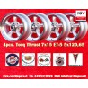 4 Felgen Torq Thrust 7x15 5x120.65 Chevrolet Camaro  Camaro Nova Chevelle El Camino BelAir Caprice Impala Corvette silve