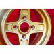 Lancia Campagnolo 7x13 ET10 4x130 gold Fulvia cerchi wheels jantes felgen llantas