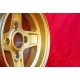 Lancia Campagnolo 7x13 ET10 4x130 gold Fulvia cerchi wheels jantes felgen llantas