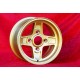 Lancia Campagnolo 7x13 ET10 4x130 gold Fulvia cerchio wheel jante felge llanta