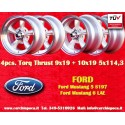 4 jantes Torq Thrust 9x19 + 10x19 5x114.3 Ford Mustang  Mustang S197 (2005-14) LAE (2015-)