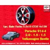 1 llanta Baby Fuchs 5.5x15 4x130 Volkswagen Porsche 914-4  914-4 VW Beetle 1968-- Karmann Ghia Typ 34 black/diamond cut