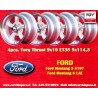 4 Felgen Torq Thrust 9x19 5x114.3 Ford Mustang  Mustang S197 (2005-14) LAE (2015-) silver/diamond cut