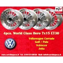 4 cerchi WCHE 7x15 ET30 4x100 Opel VW Mazda Toyota BMW E30  silver/diamond cut