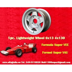Volkswagen Super Vee 6x13 ET0 4x130 silver Super Vee Formula cerchio wheel jante felge llanta