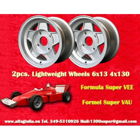 Volkswagen Super Vee 6x13 ET3.5 4x130 silver Super Vee Formula cerchi wheels jantes felgen llantas