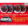 4 jantes Fuchs 7x17 + 10x17 5x130 Porsche 911  911 -1989 914-6 944 -1986 turbo -1989
