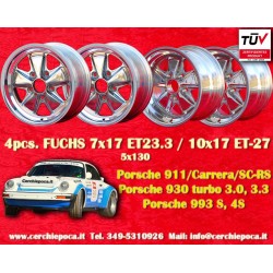 4 pcs. wheels Porsche  Fuchs 7x17 ET23.3 10x17 ET-27 5x130 fully polished 911 -1989, 914 6, 944 -1986, turbo -1989