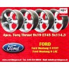 4 cerchi Torq Thrust 9x19 ET45 5x114.3 Ford Mustang  silver/diamond cut