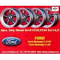 4 Felgen Torq Thrust 9x19 + 9x19 5x114.3 Ford Mustang  Mustang S197 (2005-14) LAE (2015-)