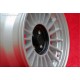BMW Alpina 6x15 ET12 4x100 silver/black 1500-2000tii, 1502-2002tii, 3 E21, E30 cerchi wheels jantes llantas felgen 