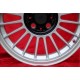 BMW Alpina 6x15 ET12 4x100 silver/black 1500-2000tii, 1502-2002tii, 3 E21, E30 cerchi wheels jantes llantas felgen 