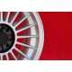 BMW Alpina 6x15 ET12 4x100 silver/black 1500-2000tii, 1502-2002tii, 3 E21, E30 cerchi wheels jantes llantas felgen 