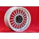BMW Alpina 6x15 ET12 4x100 silver/black 1500-2000tii, 1502-2002tii, 3 E21, E30 cerchio jante llanta felge wheel