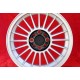 BMW Alpina 6x15 ET12 4x100 silver/black 1500-2000tii, 1502-2002tii, 3 E21, E30 cerchio jante llanta felge wheel