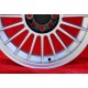 BMW Alpina 6x15 ET12 4x100 silver/black 1500-2000tii, 1502-2002tii, 3 E21, E30 cerchio jante llanta felge wheel