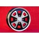 Porsche Baby Fuchs 5.5x15 ET35 4x130 black/diamond cut 914-4, VW Beetle 1968--, Karmann Ghia Typ 34 cerchio wheel jante felge ll
