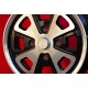 Porsche Baby Fuchs 5.5x15 ET35 4x130 black/diamond cut 914-4, VW Beetle 1968--, Karmann Ghia Typ 34 cerchio wheel jante felge ll