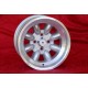 Fiat Minilite 9x13 ET-12 4x98 silver/diamond cut 124 Spider, Coupe, X1/9 cerchi wheels jantes felgen llantas
