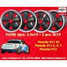 4 jantes Fuchs 4.5x15 + 6x15 5x130 Porsche 356  356 C SC 911 -1969 912