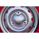 4 cerchi acciaio Renault R4 (63-91) 4L, R5, R6, 4x13 ET28 silver