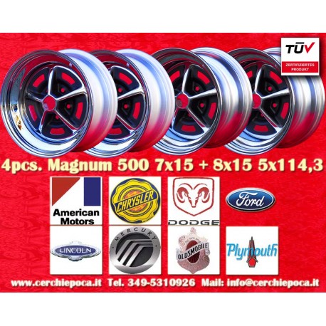 4 uds llantas Magnum 500 7x15 ET6 + 8x15 ET0 PCD 5x114.3 