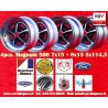 4 Felgen Magnum 500 7x15 + 7x15 5x114.3 American Motors Ford Chrysler Dodge Plymouth Lincoln Mercury Ford Mustang Falcon