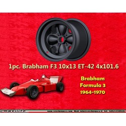 1 jante F3 8x13 4x101.6 Brabham Formula3  Formula3 1964-1970 front with conical bolt seat black