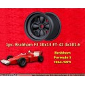1 llanta F3 8x13 4x101.6 Brabham Formula3  Formula3 1964-1970 front with conical bolt seat black