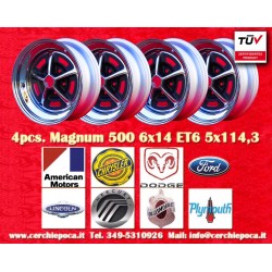4 Stk Felgen Magnum 500 6x14 ET6 PCD 5x114.3 