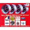 4 Felgen Magnum 500 6x14 5x114.3 American Motors Ford Chrysler Dodge Plymouth Lincoln Mercury Ford Mustang Falcon Fairla