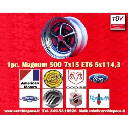 1 Stk Felge Magnum 500 7x15 ET6 PCD 5x114.3 