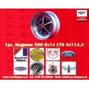 1 wheel Magnum 500 6x14 5x114.3 American Motors Ford Chrysler Dodge Plymouth Lincoln Mercury Ford Mustang Falcon Fairlan